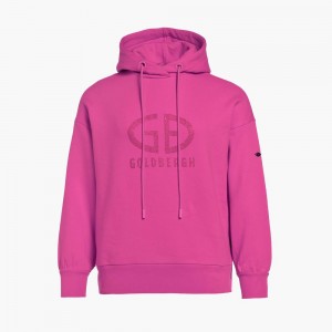 Bluza Goldbergh SPARKLING hooded Różowe | 7680-XEVFO