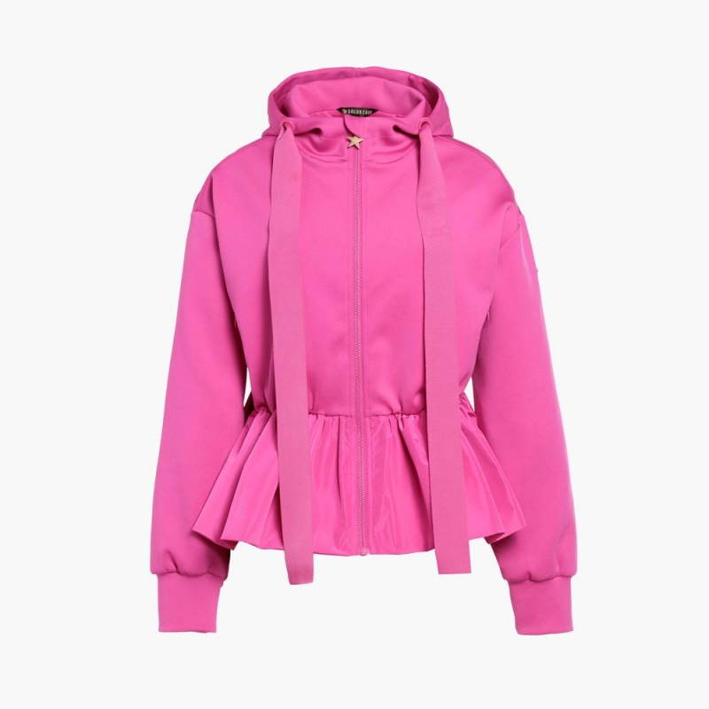 Bluza Goldbergh BUTTERCUP full zip hooded cardigan Różowe | 1659-TYOLR